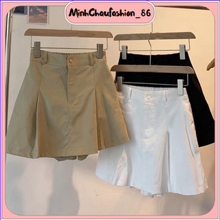 Quần đùi giả váy nữ BIGSIZE chất kaki loại 1 cạp cao lưng thun siêu đẹp quần giả váy MS 158