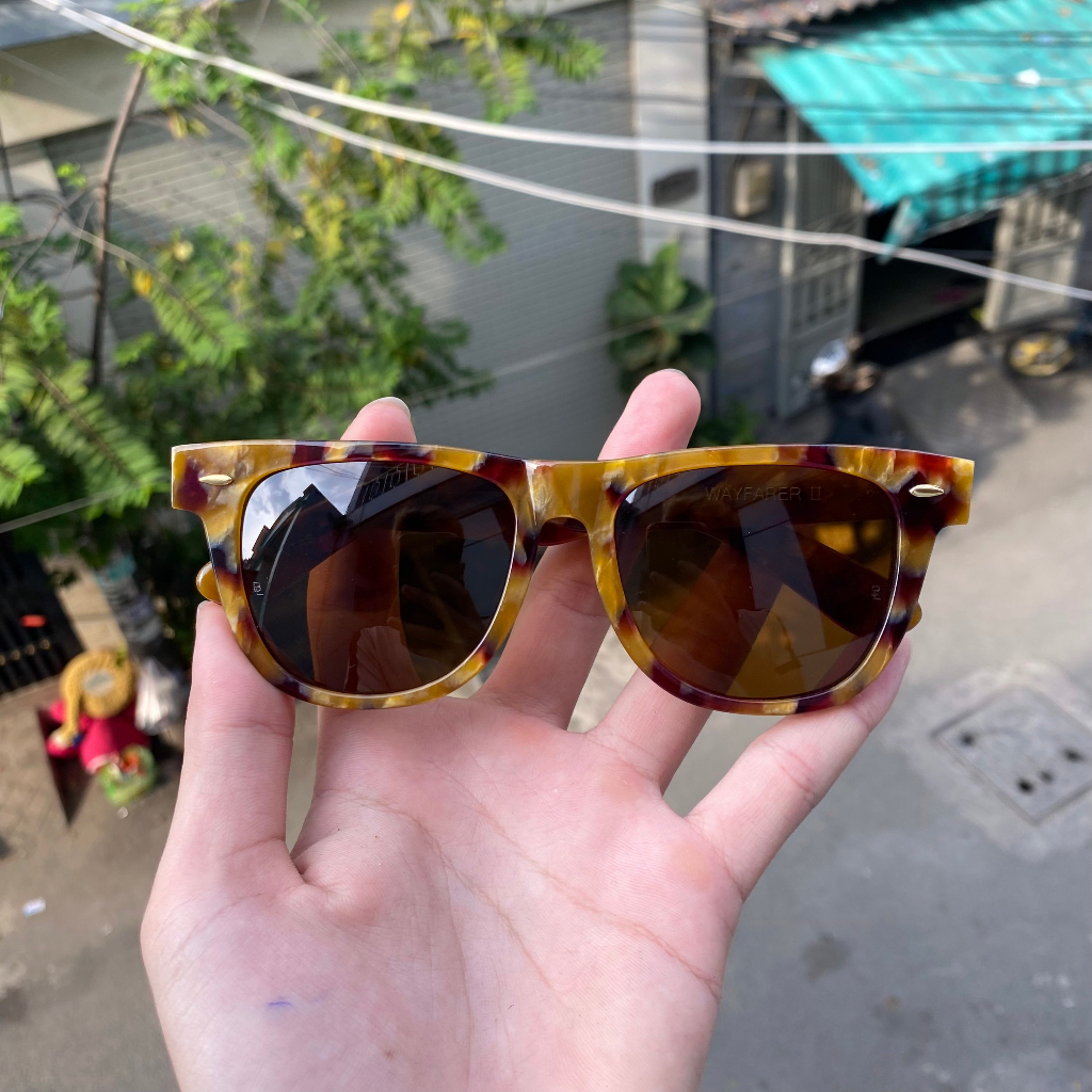 Kính 𝐁𝐋 𝐑𝐀𝐘𝐁𝐀𝐍 𝐔.𝐒.𝐀 Chính Hãng Đã Qua Sử Dụng Đồi Mồi Tự Nhiên Cực Hiếm Gặp . Chống Trầy và Tia UV