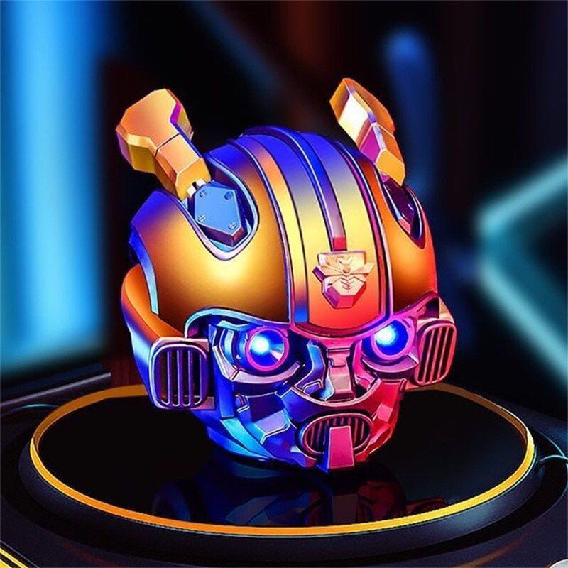 Loa Bluetooth Mini Bumblebee Không Dây Robot Thiế Kế Di Động Có Đèn Led Dùng Để Bàn Trang Trí Decor -Chính Hãng HOLOCOM