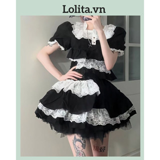 Chân váy ren lolita lệch tầng phong cách độc đáo (Kèm ảnh thật)