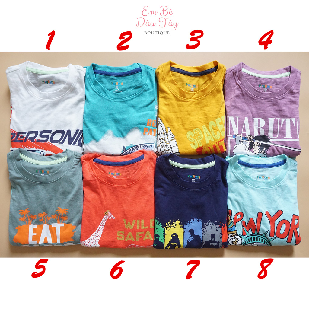 Đồ bộ bé trai 25-65kg 100% cotton xuất dư rất đẹp PingBong size đại 7/8T-20T, bộ thun thể thao bé trai