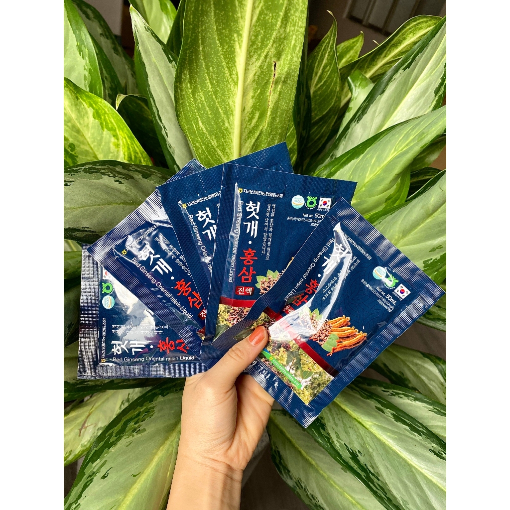 Nước hồng sâm mát gan (50ml x 30 gói) bảo vệ gan, giải độc rượu 100% nhập khẩu từ Hàn Quốc