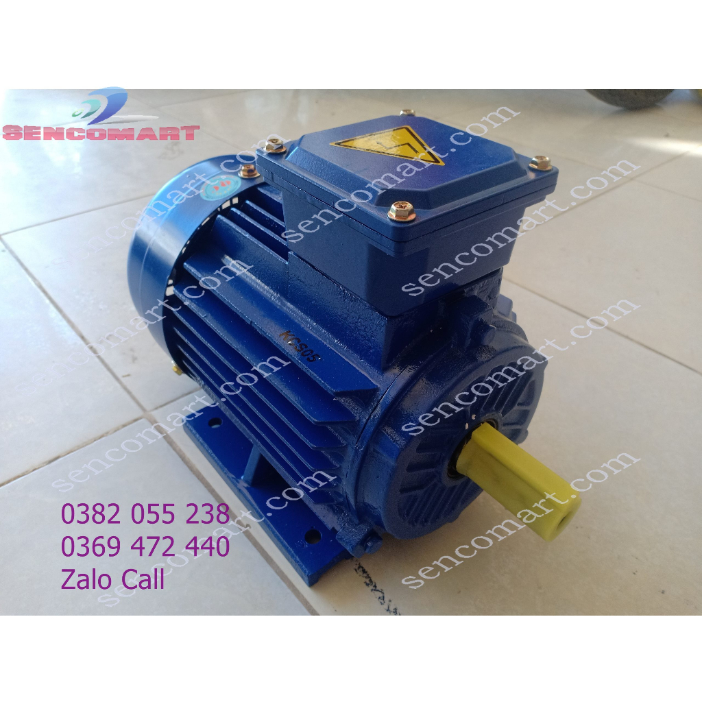 Động cơ motor điện 3 pha 380v 3kw vòng tua 1400v/p, dây đồng 100%