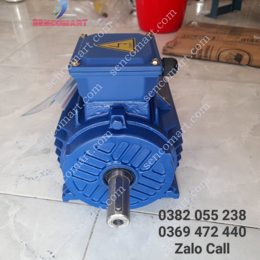 Động cơ motor điện 3 pha 380v 3kw vòng tua 1400v/p, dây đồng 100%