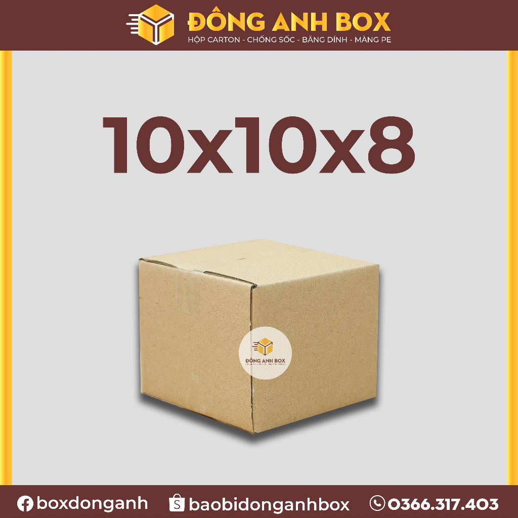 Hộp 10x10x8 hộp giấy đóng hàng, hộp shipcod ,hộp carton giá rẻ tại xưởng
