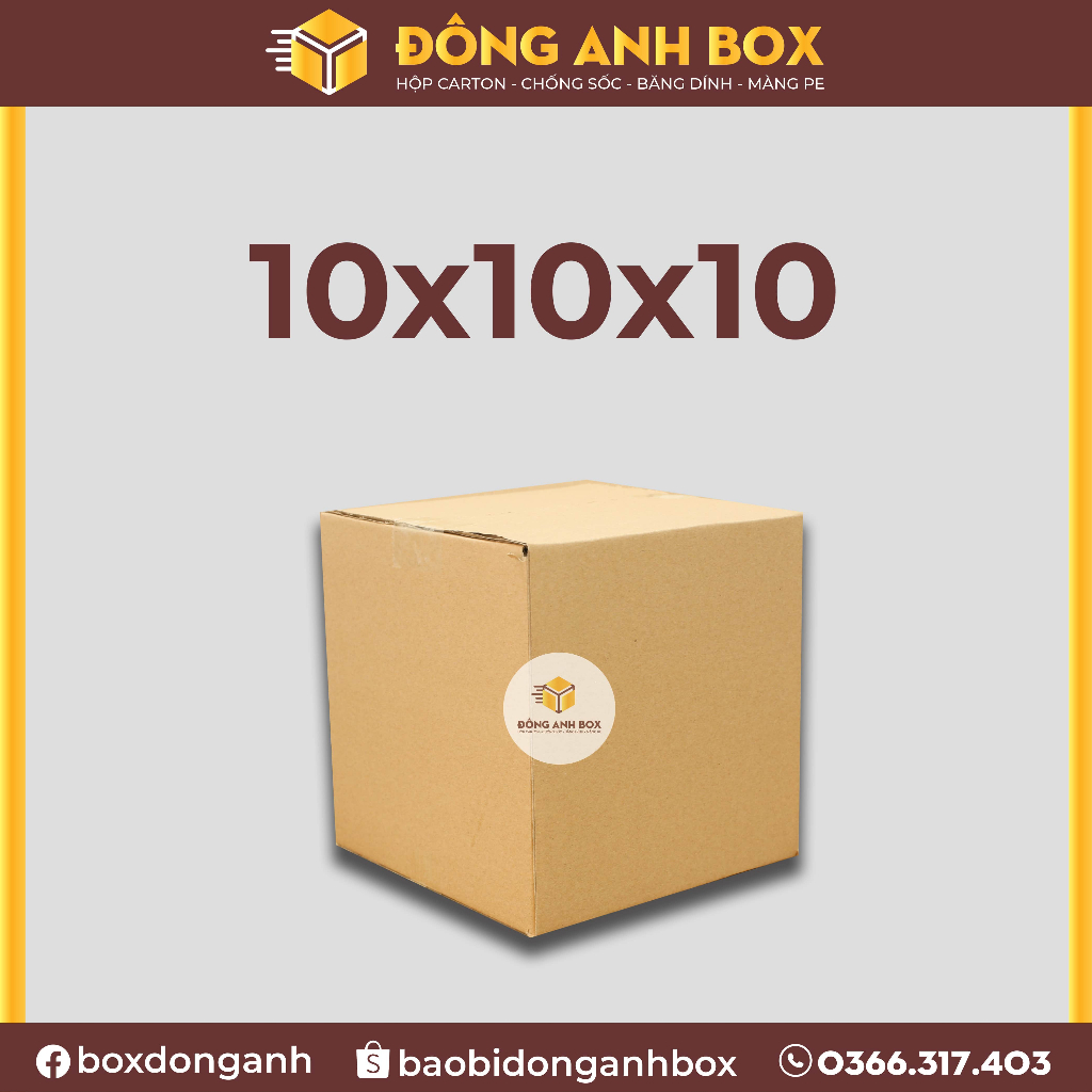 Hộp 10x10x10, hộp giấy đóng hàng, hộp shipcod ,hộp carton giá rẻ tại xưởng