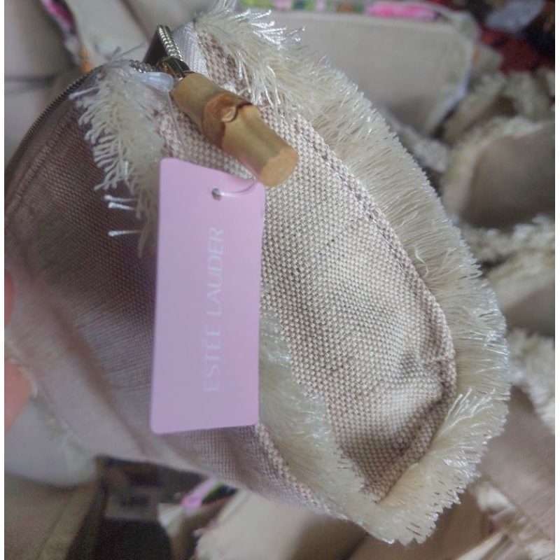 Túi đựng mỹ phẩm Estee Lauder vải bố vintage 19×11×6