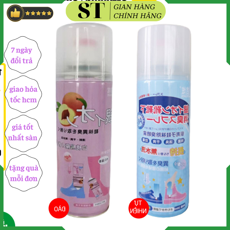 Bình xịt khử mùi hôi giày dép Nano Bạc diệt khuẩn, chai sịt làm thơm tủ quần áo, hết mùi tất chân, vớ chân lưu hương lâu