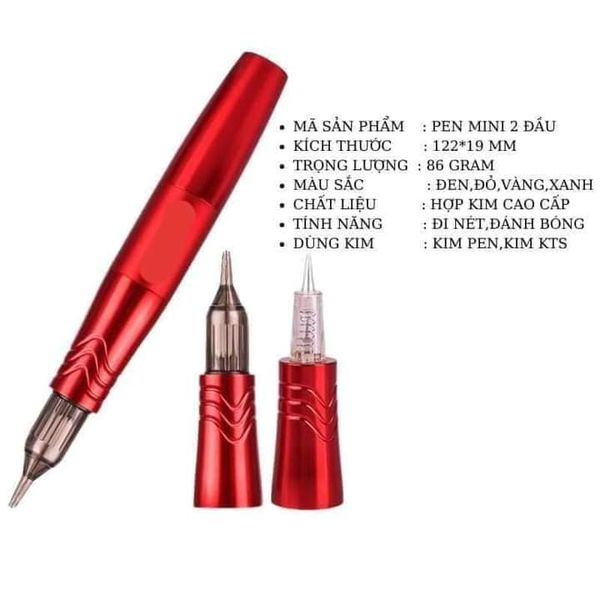 Máy xăm Pen mini 6.0 2 đầu mẫu mới