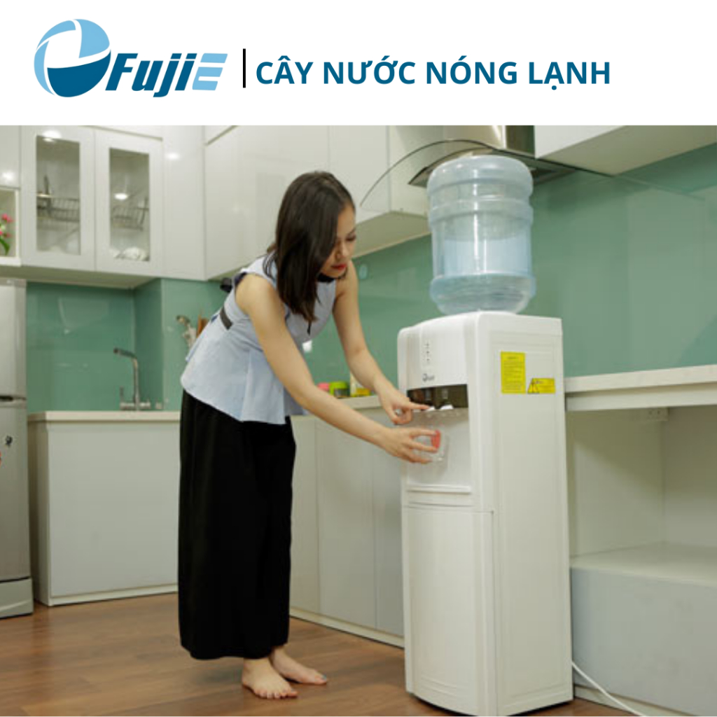 Cây nước nóng lạnh 3 vòi WD1800C Fujie làm lạnh nhanh bằng block nhập - khẩu Nhật Bản