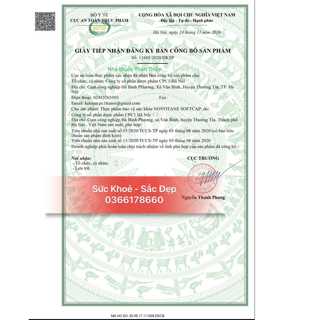 Dưỡng Mắt Novotane Softcap 30 Viên