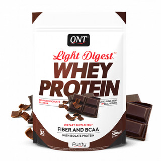Whey protein isolate thực vật bột sữa protein tăng cơ giảm mỡ QNT light digest Whey protein vị chocolate - 500g BFitness