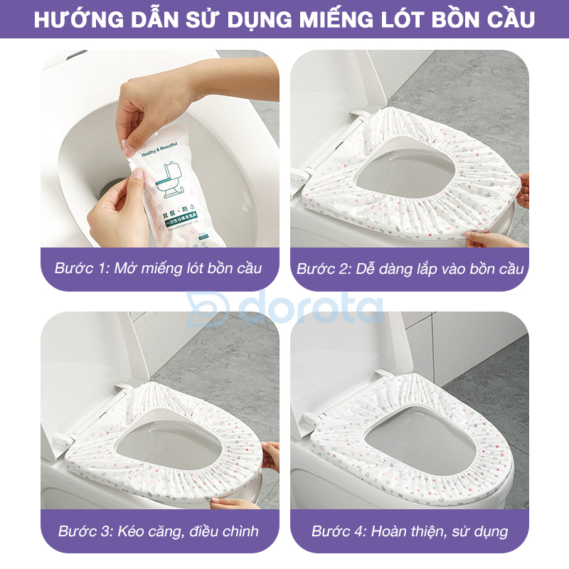 Miếng lót bồn cầu cao cấp cho du lịch khách sạn DOROTA hoặc cho bà bầu dùng tại nhà công nghệ khử khuẩn MBC1