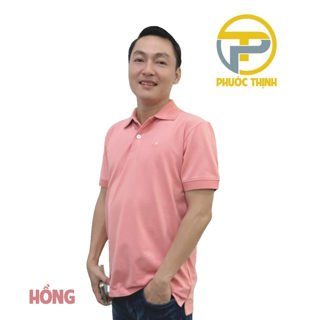 [HỒNG] Áo Polo Trơn Vải Cá Sấu Cotton Cao Cấp Màu Cực Sang Trọng Lịch Lãm - Phước Thịnh Polo