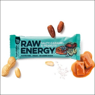 Bánh thanh protein bar BOMBUS vị salty caramel & peanut tăng cơ giảm mỡ nạp năng lượng tập gym RAW ENERGY - 50g BFitness