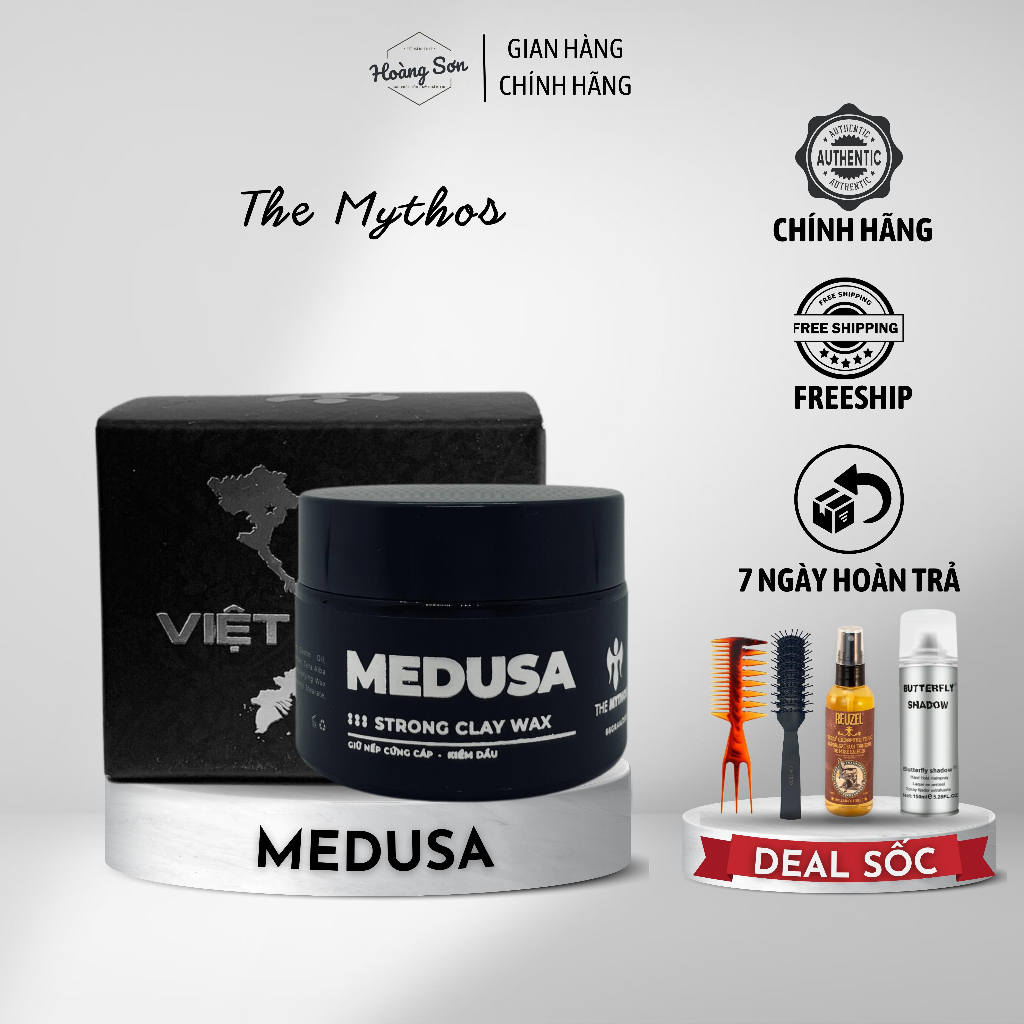 Sáp Vuốt Tóc Medusa 56g Bản Mới Chính Hãng - Sáp vuốt tóc phù hợp chất tóc mỏng dầu giữ nếp High hold
