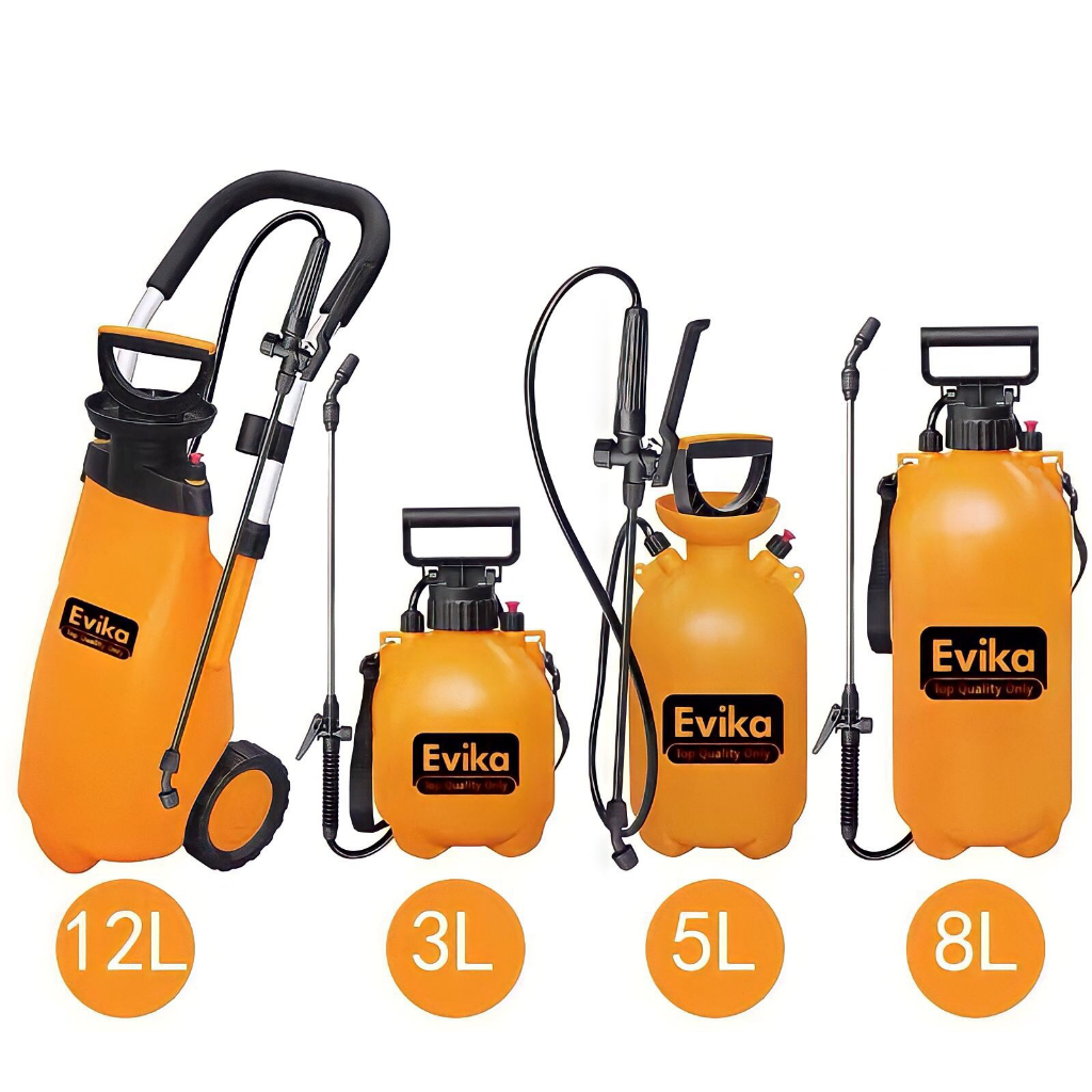 Bình phun nước tưới cây cao cấp 12-8-5-3 lít Evika DW. Bình phun sương khử khuẩn