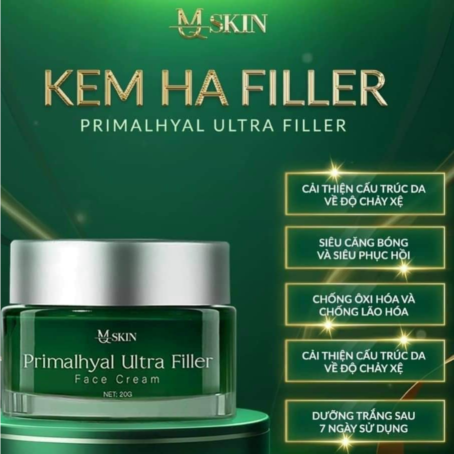 Kem HA FILLER MQ SKIN dạng nén cấp ẩm dưỡng da căng bóng trắng mịn chống lão hóa chuyên sâu 20g