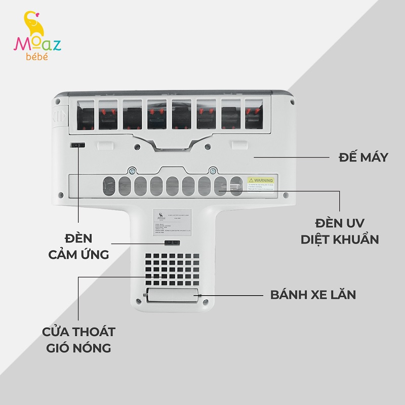 Đèn UV tiệt trùng cho máy hút bụi giường nệm Moaz BéBé MB-037