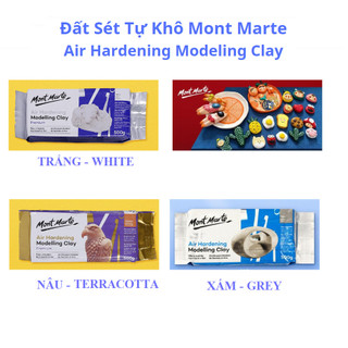 Đất sét tự khô kèm dụng cụ Mont Marte, Premiium Air Hardening Modelling Clay Mont Marte