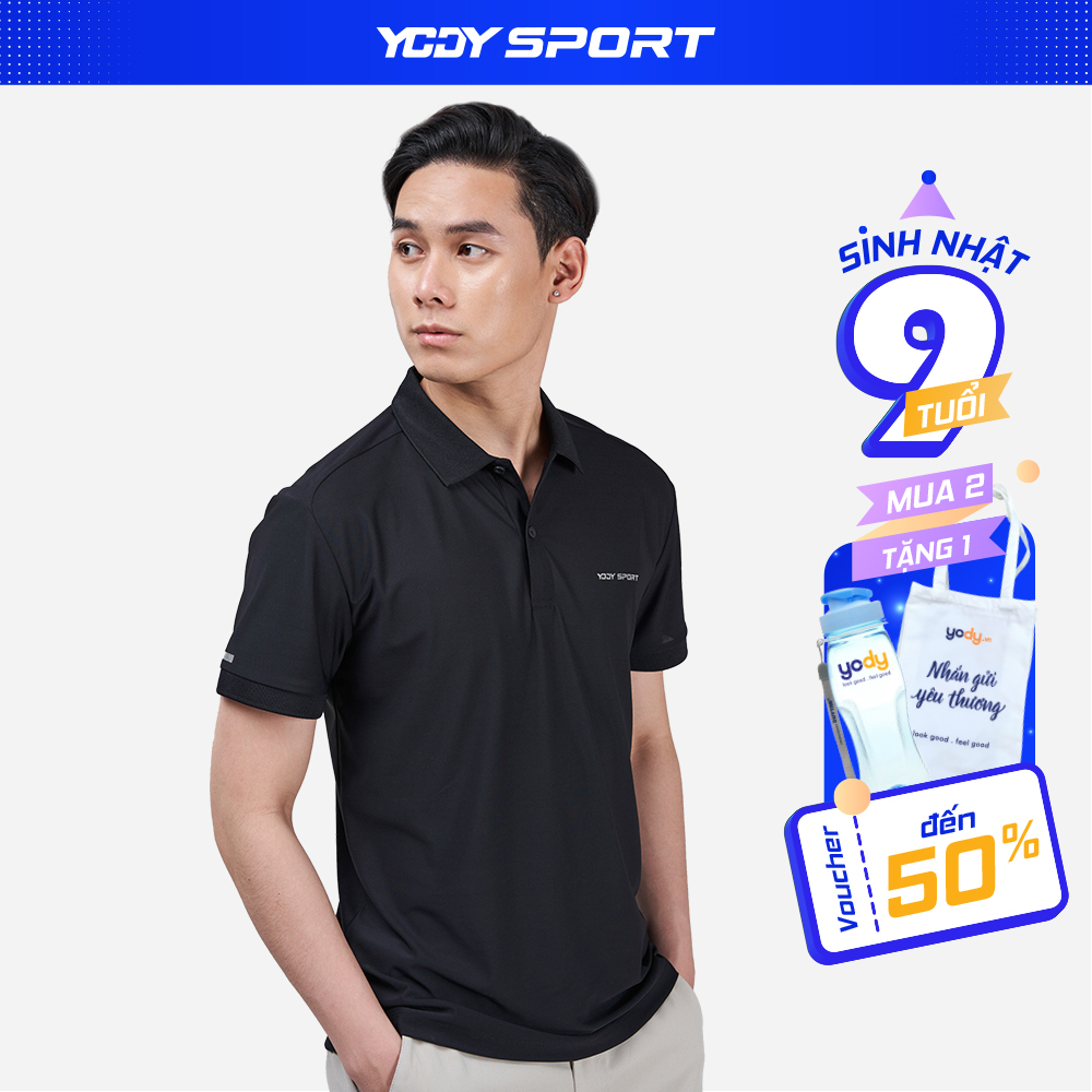 Áo thun polo thể thao YODY SPORT vải cao cấp thoáng mát co giãn SAM5001