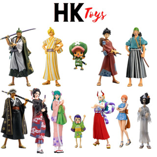  Mô hình One Piece Luffy Zoro Sanji Nami Robin Chopper Usopp Brook O Kiku ở Wano quốc 
