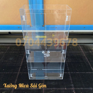Tủ đựng nước hoa- Tủ đựng mỹ phẩm bằng mica trong suốt - 3 tầng