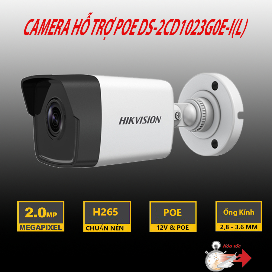 [CAMERA IP POE HIKVISION] Camera Hikvision DS-2CD1023G0E-I(L) FULLHD H265+