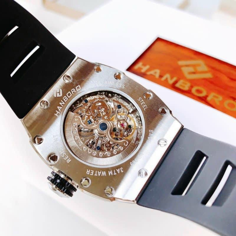 Đông Hồ Nam Hanboro,Chính Hãng,Máy Cơ Tự Động,Size:44mm.Trẻ Trung-Năng Động-Cá Tính
