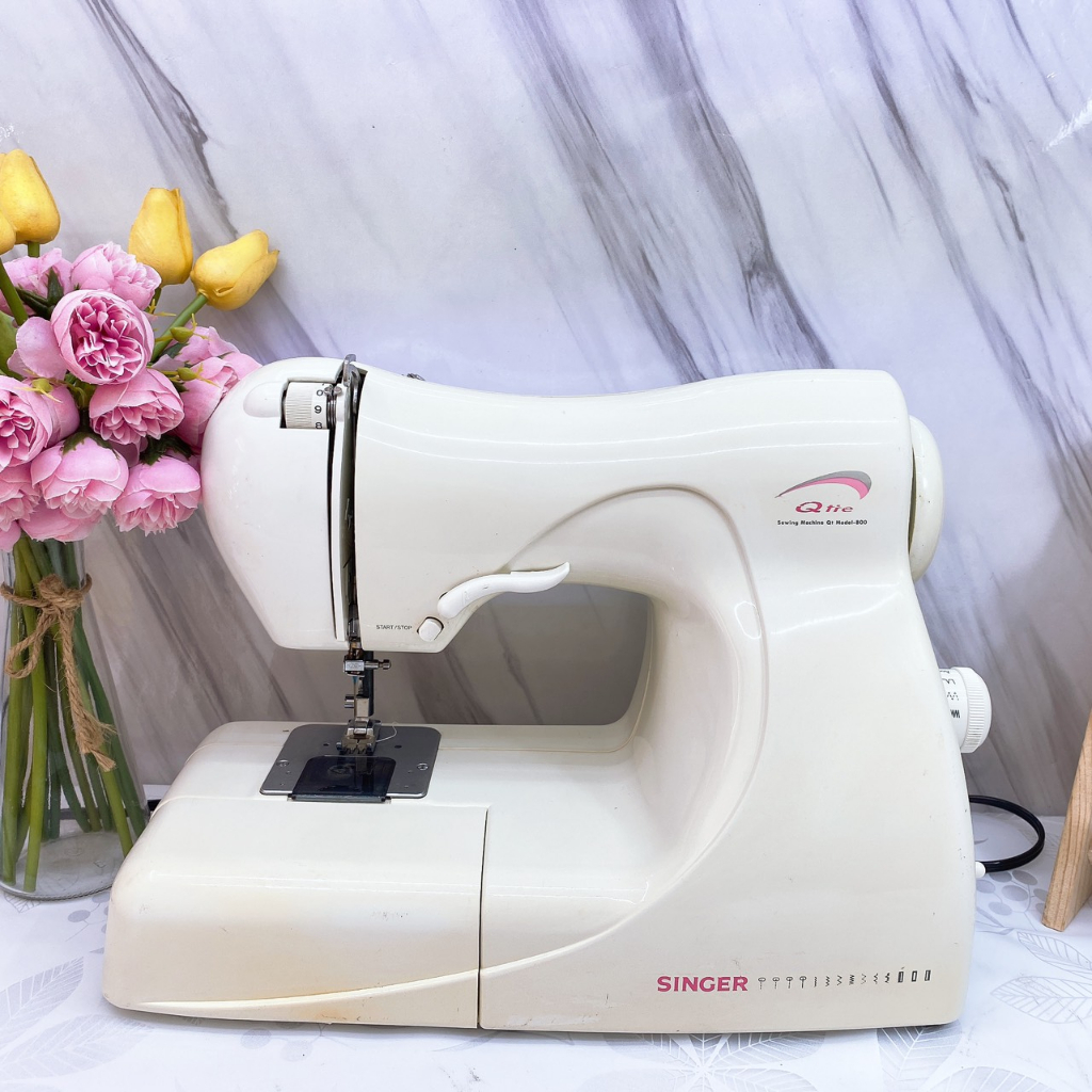 Máy May Gia Đình Mini Nhỏ Gọn Singer Qtie - Đủ Chức Năng Cơ Bản - Êm và Không Kén Vải - BH 1 Năm