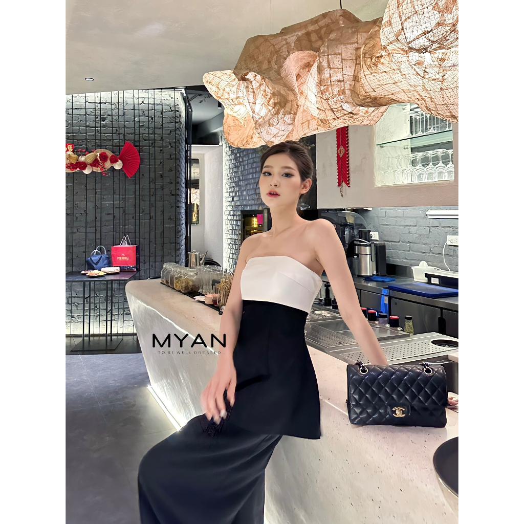 Thiết Kế By MYAN - Áo Quây Cúp Ngực Một Lớp Dáng Xòe Co Dãn Nhẹ Mã AVN032310