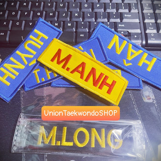 Bảng Tên Thêu May Áo Các Môn Võ Thuật Các Loại x UnionTaekwondoSHOP