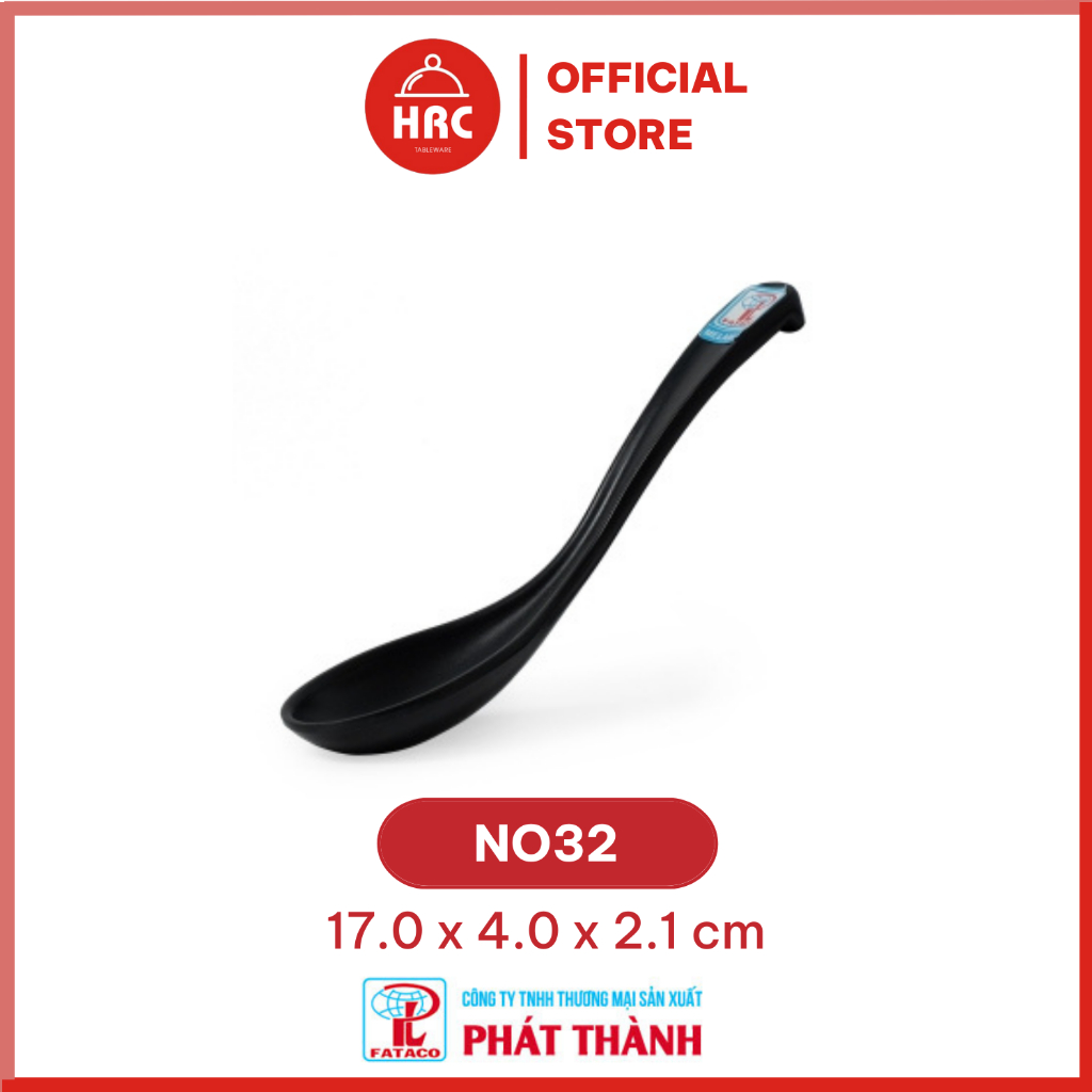 Thìa muỗng ăn cơm nhựa Phíp melamine màu đen nhám xinh xắn bền đẹp fataco