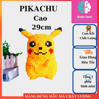 Mô hình lắp ráp pikachu đáng yêu tặng kèm 1 em ghép hình lego mini ngẫu nhiên