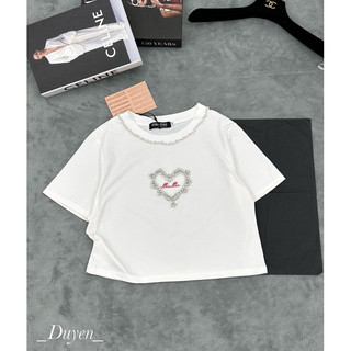 Áo thun croptop miumiu đá cao cấp