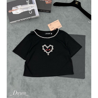 Áo thun croptop miumiu đá cao cấp