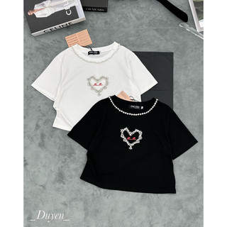 Áo thun croptop miumiu đá cao cấp
