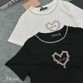 Áo thun croptop miumiu đá cao cấp