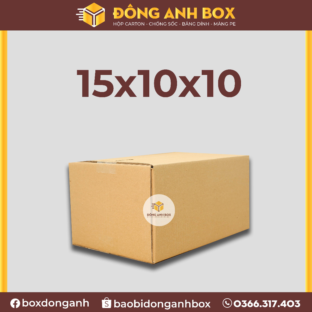 Hộp 15x10x10 Dùng Để Đóng Gói Hàng Hóa Rất Tiện Lợi Dễ Sử Dụng