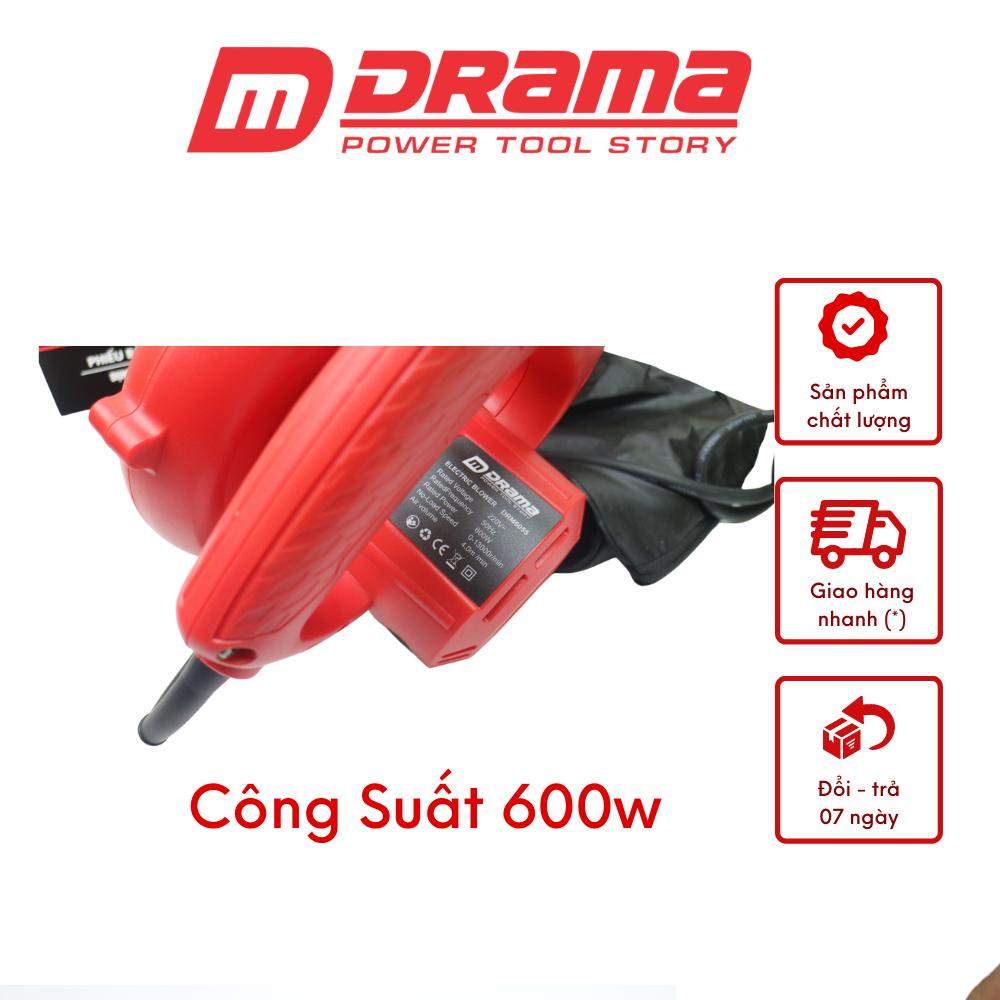 Máy Thổi Bụi Cầm Tay DRAMA Công Suất Lớn 600W Cao Cấp