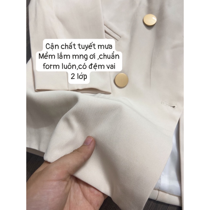 Áo blazer phong cách hàn quốc hàng chuẩn quảng châu cao cấp loại 1 ( ko pha nilong, chất mềm đẹp) 4 cúc