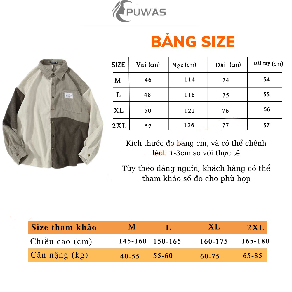 Áo Sơ Mi Dài Tay Phối Màu PUWAS Dáng Unisex Form Rộng Heybigall