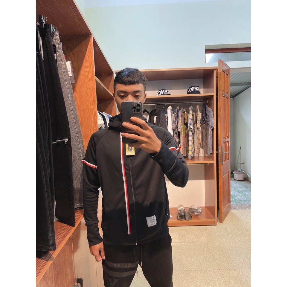 Áo chống nắng nam THOM - LV - Dior - Teddy cao cấp vải thông hơi thoáng mát kẻ sọc hotrend 2022_AN06