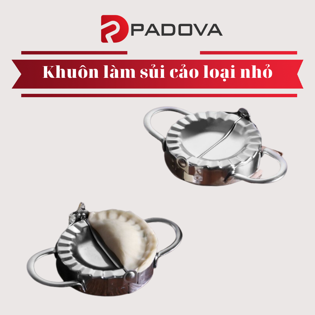 Khuôn Làm Bánh Xếp, Sủi Cảo, Há Cảo, Bột Lọc, Hoành Thánh Bằng Inox Loại Nhỏ PADOVA 8723