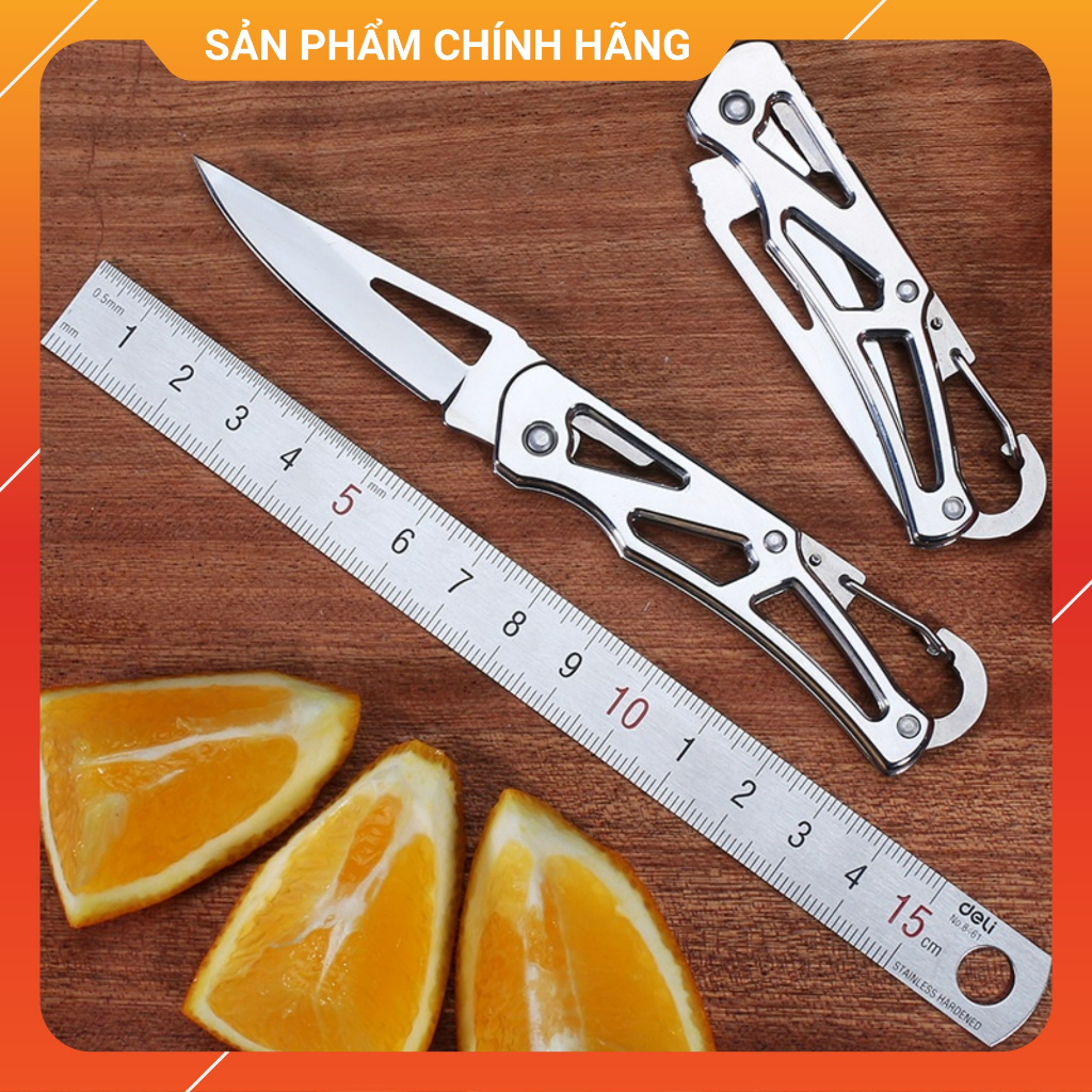 Dao đi phượt gấp gọn - Móc khóa hợp kim