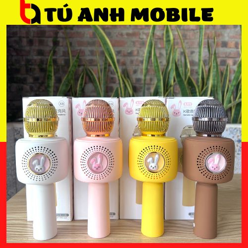 MICRO KARAOKE BLUETOOTH KHÔNG DÂY KÈM LOA X9 HÌNH THỎ ĐÁNG YÊU CHO BÉ TẬP HÁT ÂM THANH HAY TRẦM ẤM HÁT HAY BẮT GIỌNG
