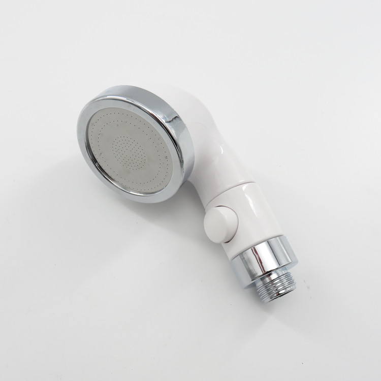 Đầu vòi sen, tay sen tăng áp MINI nhựa ABS siêu bền màu trắng sữa có nút bật tắt nước trên thân tiện lợi