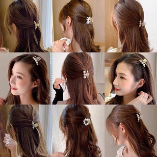 Kẹp tóc Hàn Quốc mini ngọc trai đính đá đáng yêu