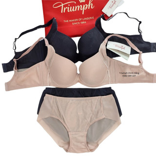 Đồ lót nữ, áo ngực có gọng mút mỏng, quần lót không viền - Triumph Pure Invisble Lace Whp
