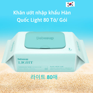 Khăn ướt Bebesup Light 80 Tờ/ Gói Nhập Khẩu Hàn Quốc Thương Hiệu Bebesup